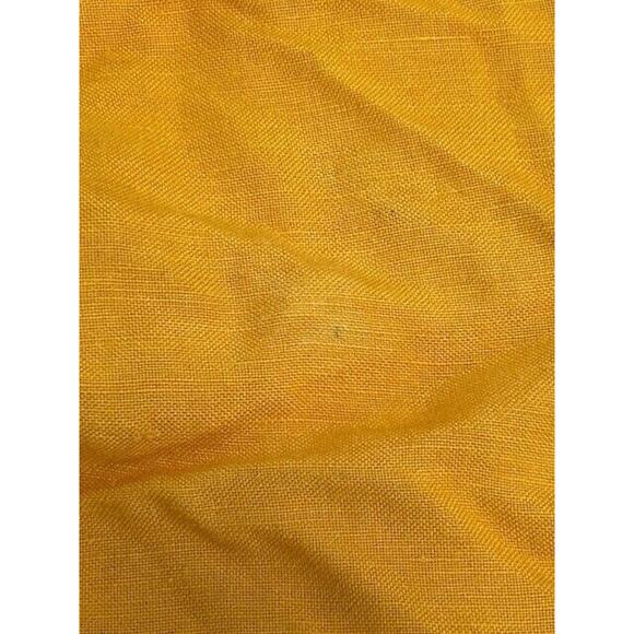 Marissa Webb Ditsy Ruffle Crop Top Sleeveless V-Neck Linen Blend Marigold Size 4 - Picture 4 of 7